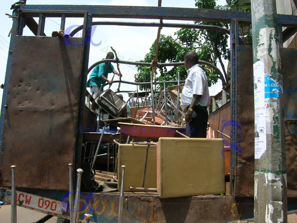 Book loading at Freetown warehouse